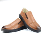 Ballerine Médicale en Cuir Caramel