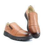 Ballerine Médicale en Cuir Caramel