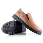 Ballerine Médicale en Cuir Caramel