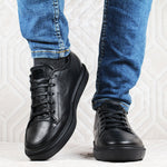Basket de luxe en Cuir Noir