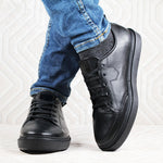 Basket de luxe en Cuir Noir