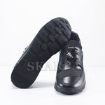 Basket en Cuir Noir pour Homme