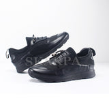 Basket en Cuir Noir pour Homme