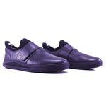 Basket scratch en Cuir Bleu-Marine
