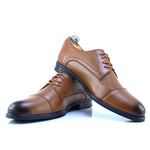 CHAUSSURE OXFORD EN CUIR Marron Clair